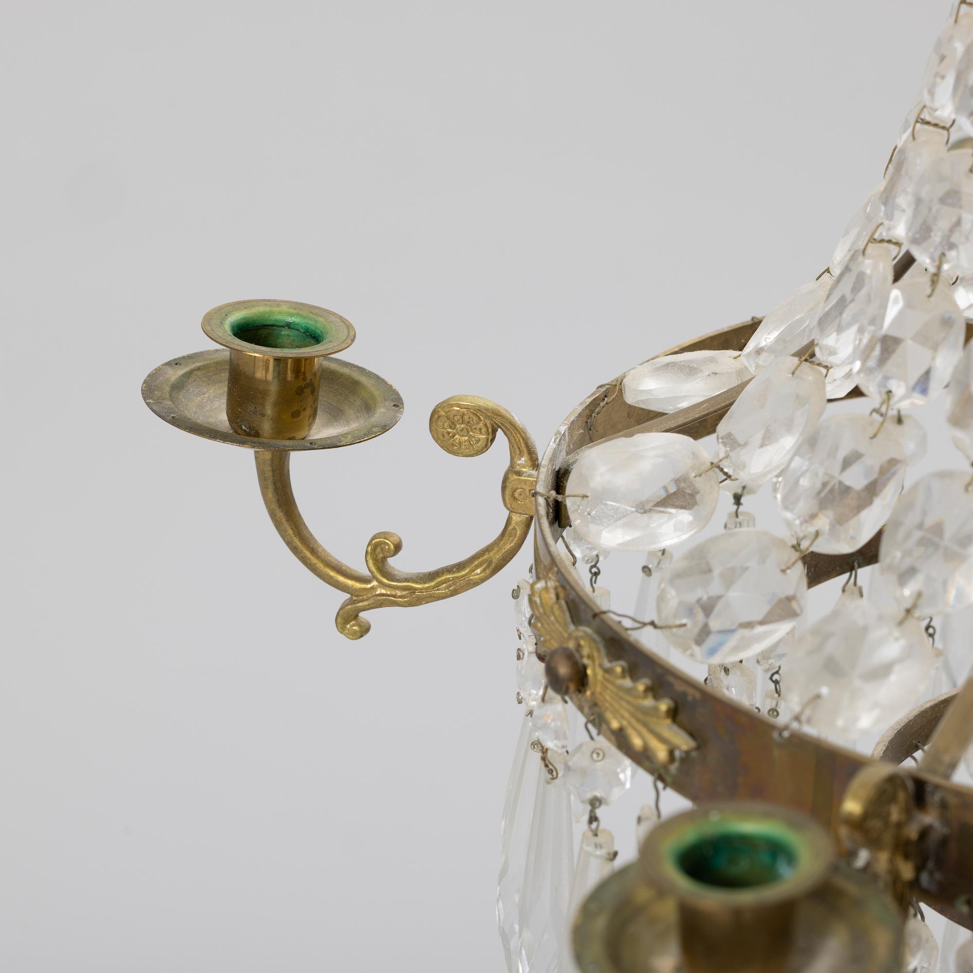 Chandelier, Gustavian style, early 20th century.