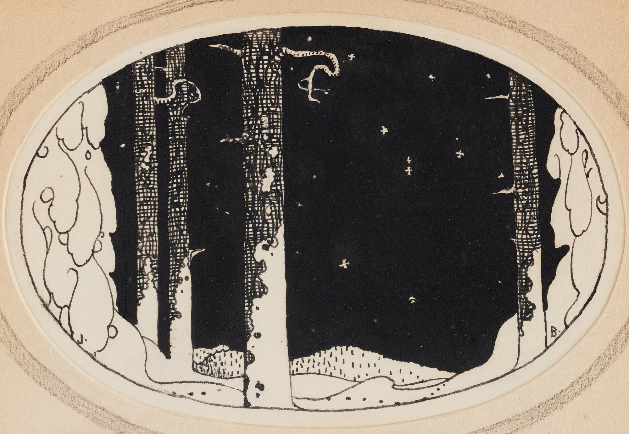 John Bauer, "Vinternatt".