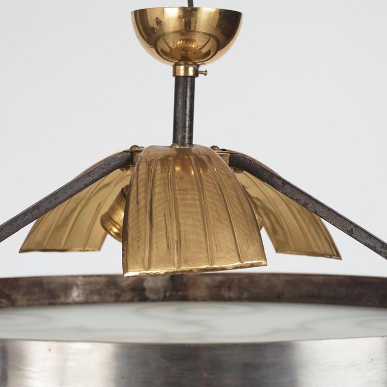 Lars Holmström, a Swedish Grace ceiling light, Arvika, Sweden 1920-30s.