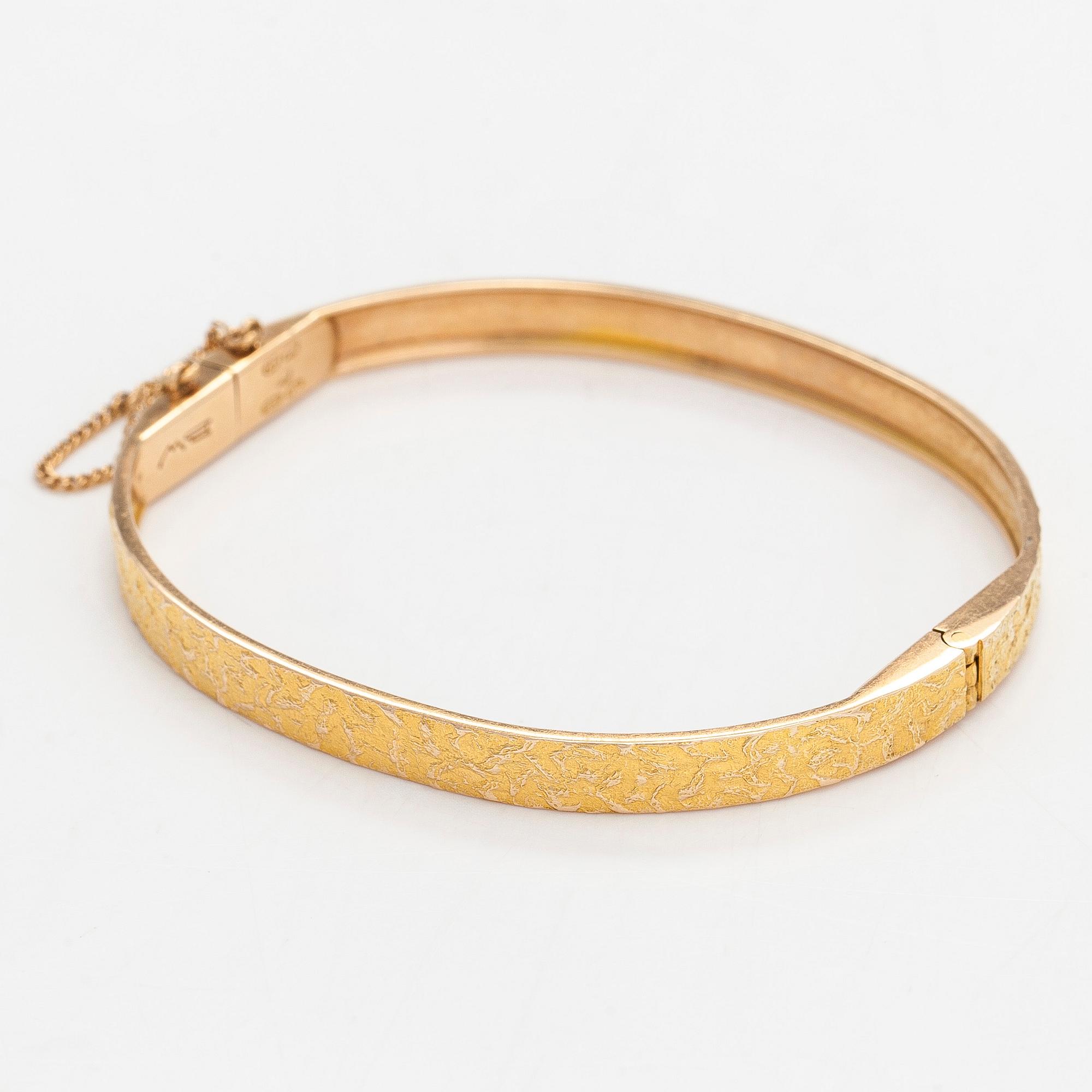 Björn Weckström, armring, "Lapinranne", 14K guld, Lapponia 1967.