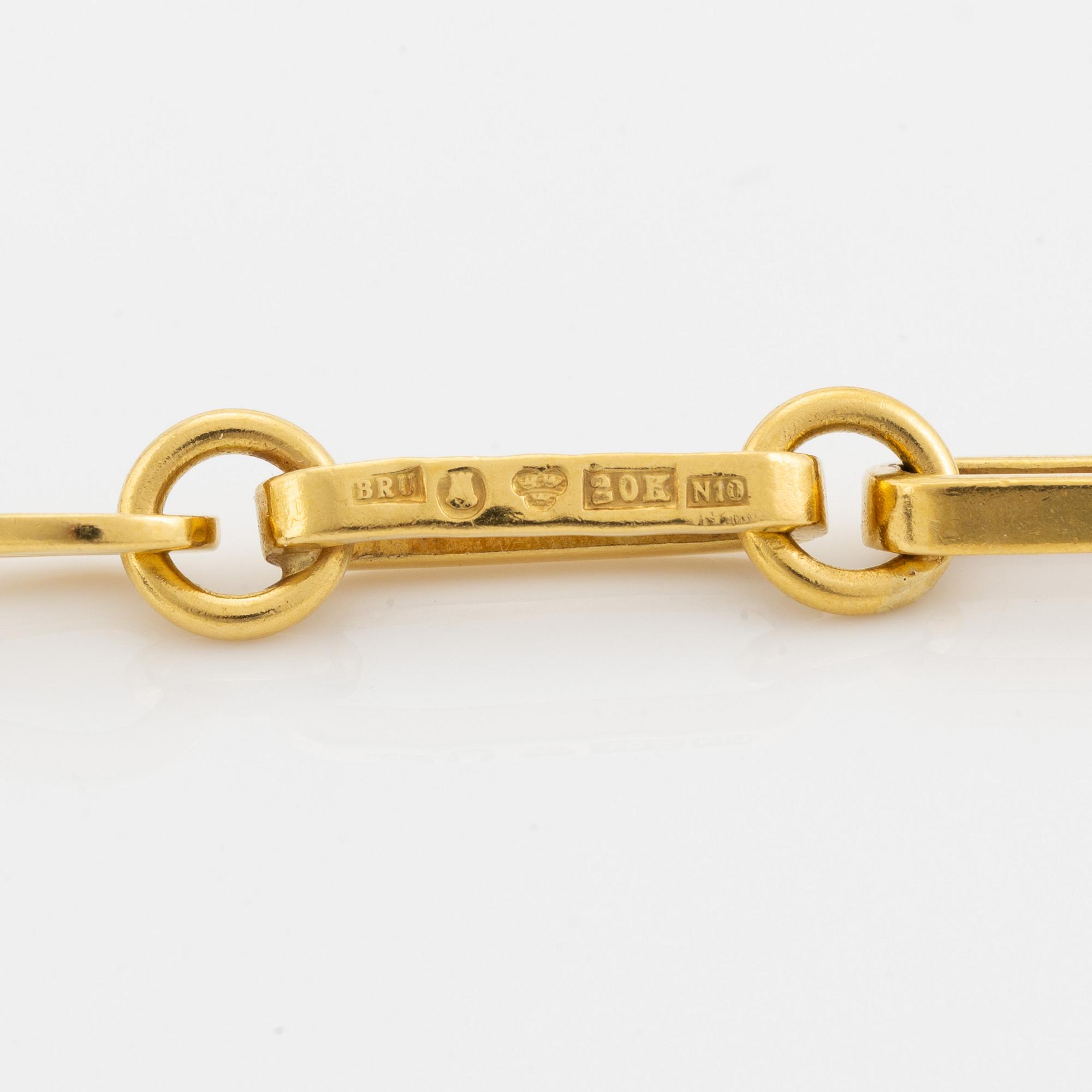 Jan Brunk, a 20K gold necklace, Stockholm 1987.