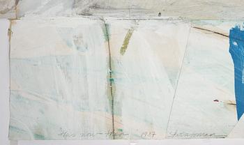 Steven Sorman, oil and mixed media on canvas, signed and dated 1987.