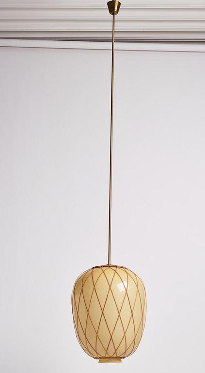 Harald Notini, taklampor, ett par, modell "11555", Arvid Böhlmarks Lampfabrik, Stockholm, 1940-tal.