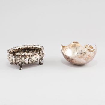SKÅLAR, 2 st, silver, 1900-tal. Vikt 625 g.