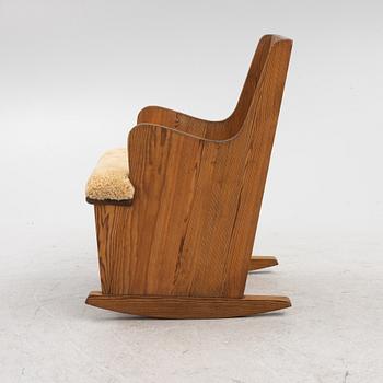 Axel Einar Hjorth, a "Lovö" rocking chair, Nordiska Kompaniet, Sweden, 1930's.