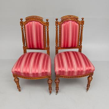 STOLAR, ett par, nyrenässans, 1800-talets slut.