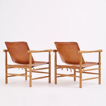 Kai Lyngfeldt-Larsen, a pair of safari chairs model "506", Søborg Møbelfabrik, Denmark, 1960s.