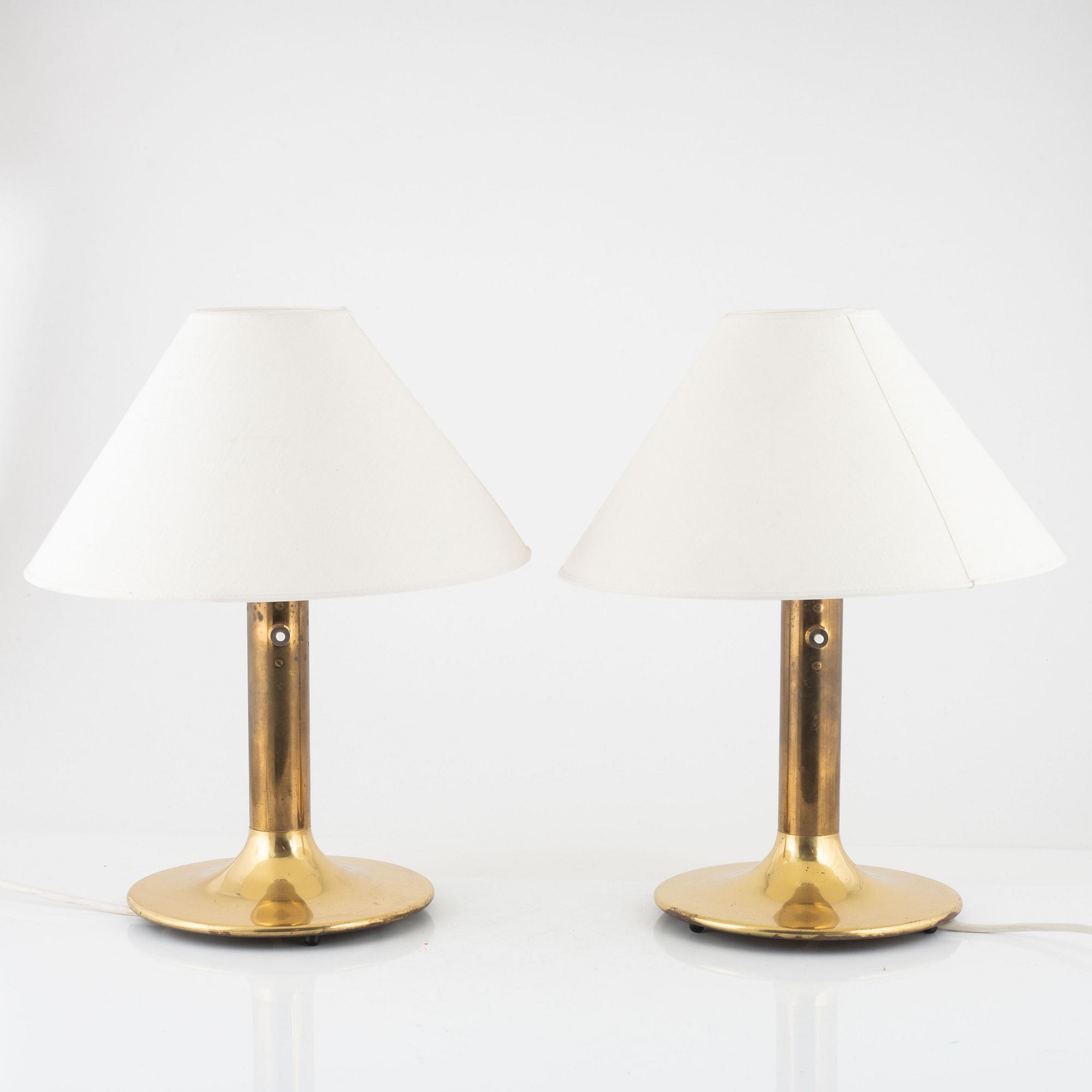 Anders Pehrson, table lamps, a pair, Model 8380, Ateljé Lyktan, 1960s-70s.
