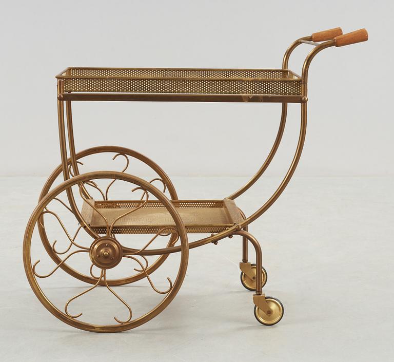 SERVERINGSVAGN, mässing, omkring 1900-talets mitt,