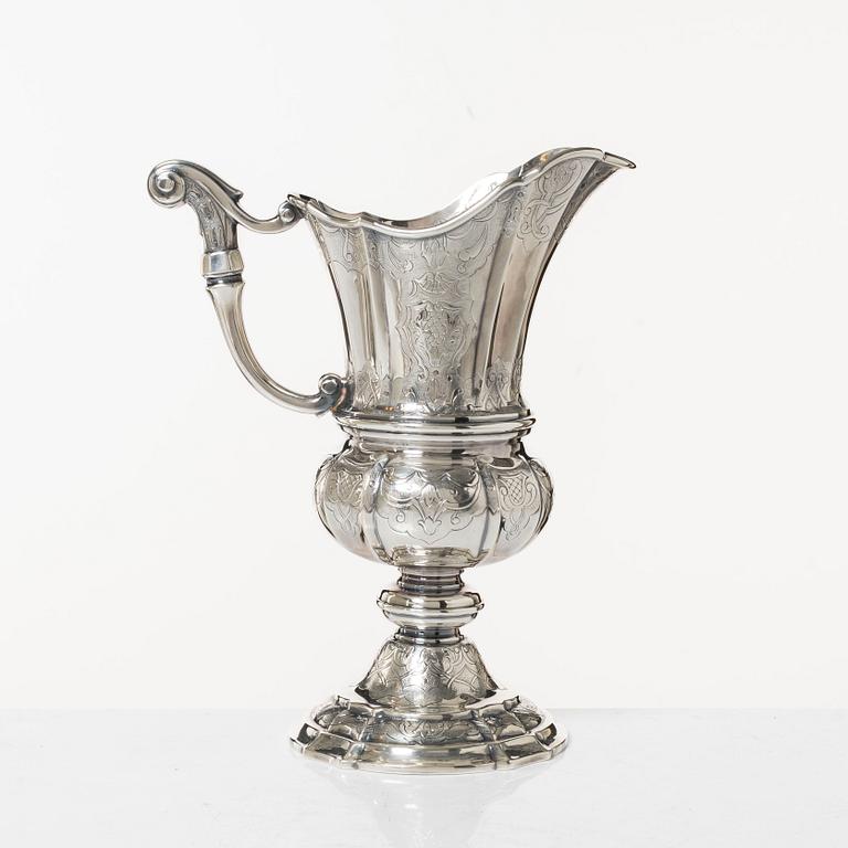 A sterling silver pitcher, Denmark, mid 20th Century.