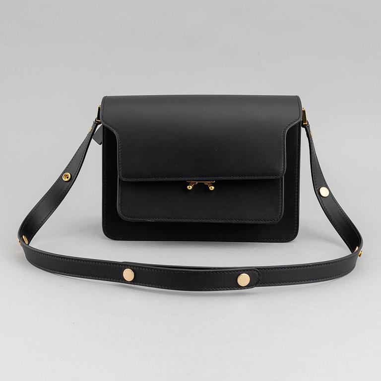 Marni, a black leather 'Trunk' cross body bag, 2019.