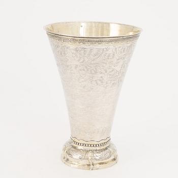 A silver beaker, mark of Anders Ahlin, Enköping 1796.