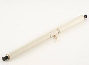 Qian Weicheng, (China 1720-1772), ink and colour on silk. 'Mountainious landscape'.