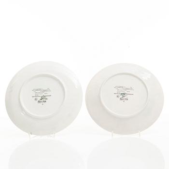 Piero Fornasetti, tallrikar, 5 st, "Astro Labio", Milano, Italien, 1970.