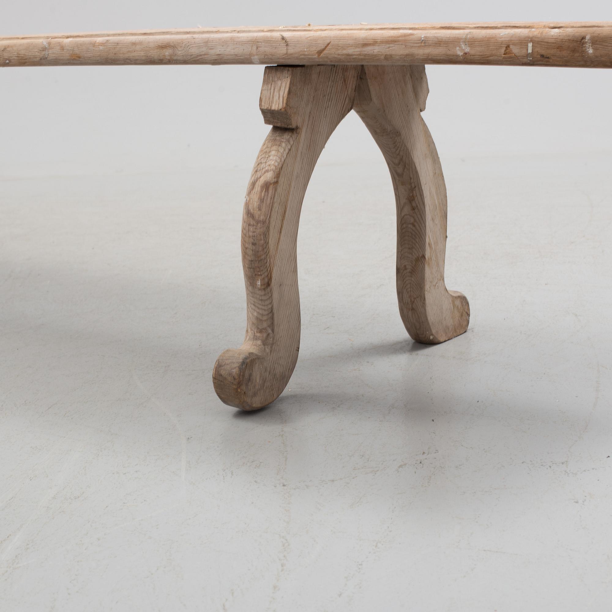 a 19th century wooden bench.