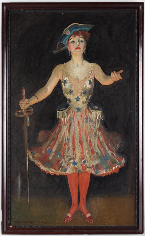 JAMES MONTGOMERY FLAGG, oil on canvas, signed James Montgomery Flagg and dated 1917.