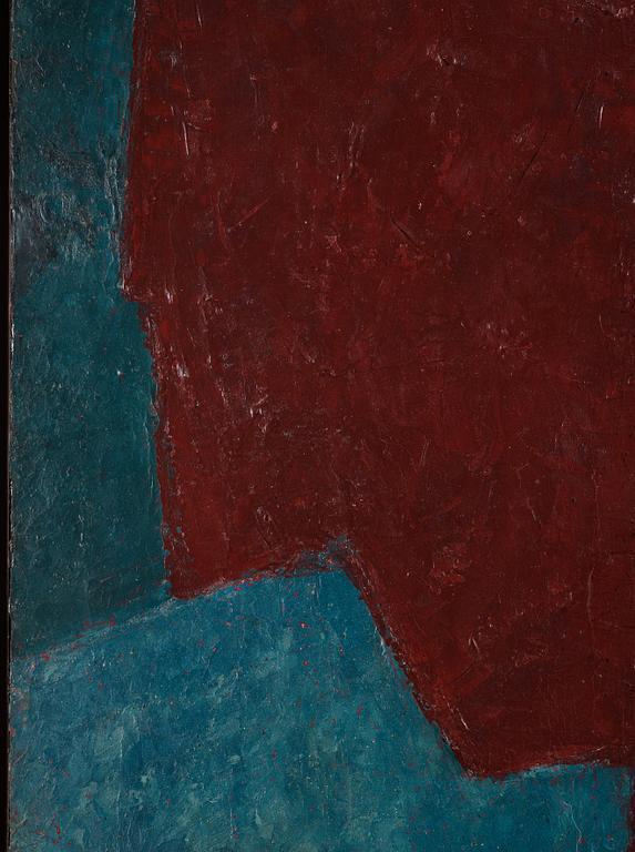 Serge Poliakoff, "Composition abstraite grenat et Bleu".