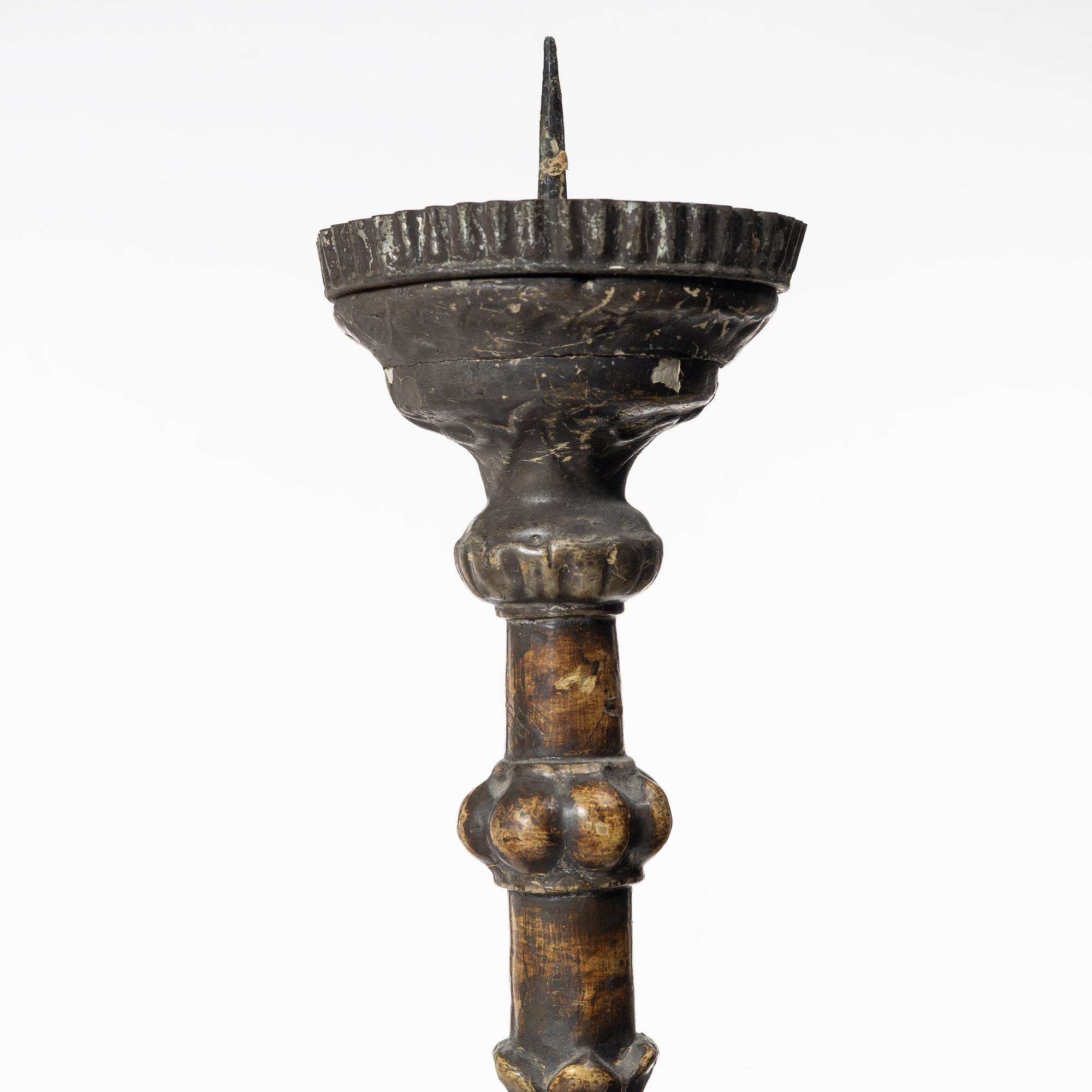 A pair of Baroque style candleholders, 19th Century.