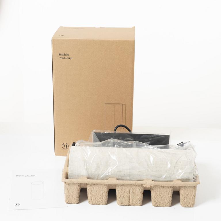 Norm Architects, a pair of 'Hashira wall lamp', Menu, Denmark.