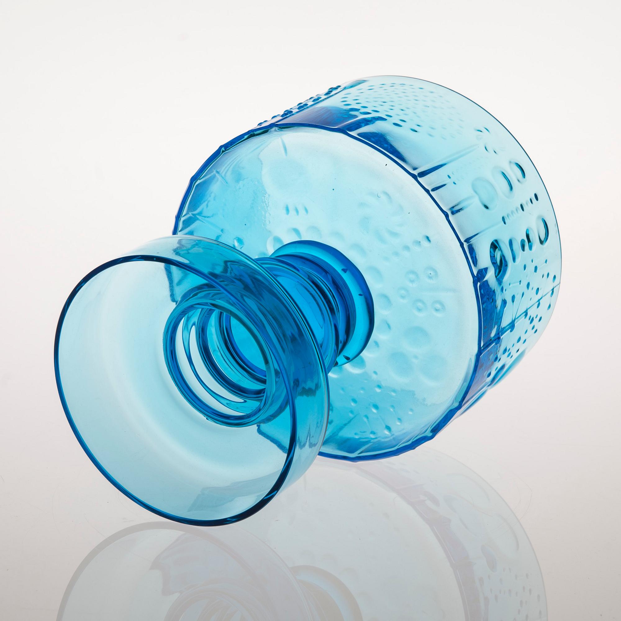 SKÅL PÅ FOT, glas, "Flora"-serien, design Oiva Toikka, Notsjö.