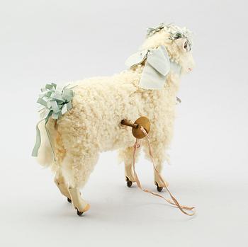 LEKSAK, mekaniskt lamm, sannolikt Frankrike, 1800-/1900-tal.