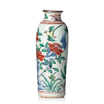 1245. A wucai Transitional sleeve vase, 17th Century.