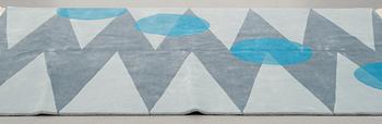 Cecilia Setterdahl, Matto, "Itinerary Blue", 3/10, hand-knotted, ca 243,5 x 171, cm, Carpets CC Dubai.