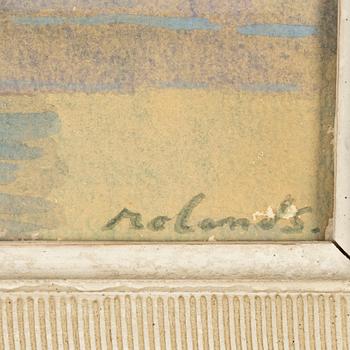 Roland Svensson, watercolour, signed.
