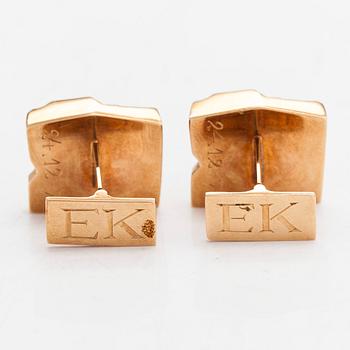 Björn Weckström, Manschettknappar "Klippiga bergen", 14K guld. Lapponia 1972.