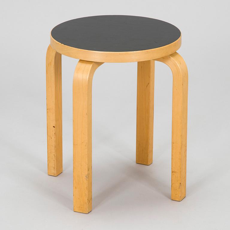Alvar Aalto, A 1960's-1970's E60 stool for Artek, Finland.