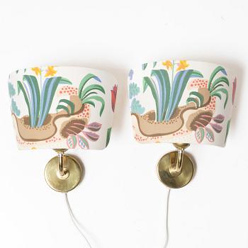 Josef Frank, a pair of wall lamps, model G2143, Svenskt Tenn.