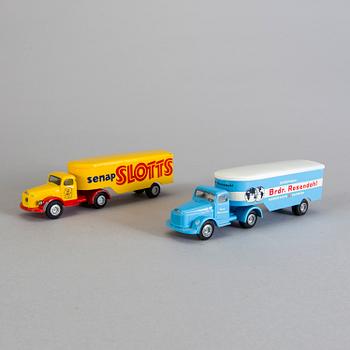 Two Tekno trucks, Denmark, 1960s.