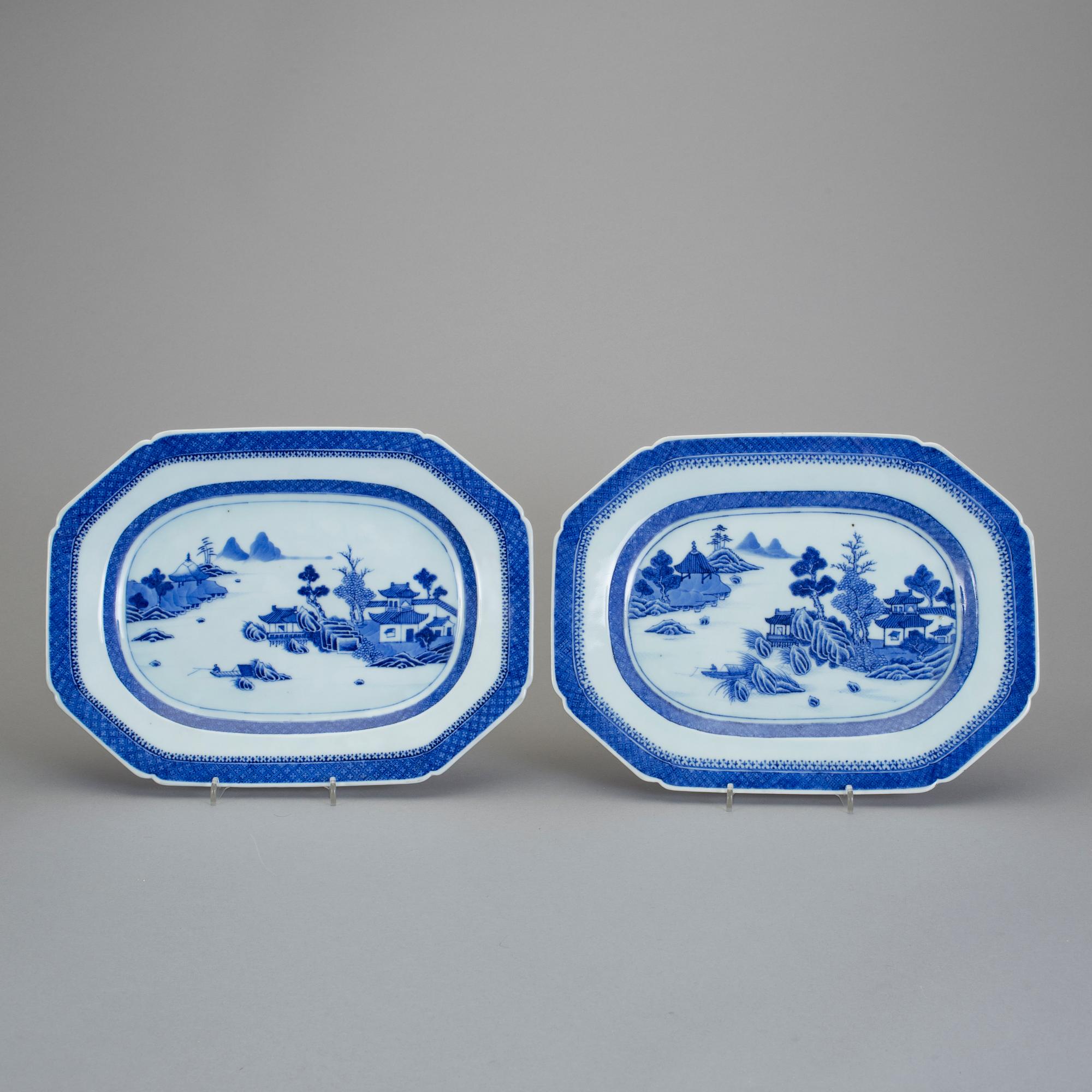 FAT, 3 stycken, porslin, Kina, 1800-tal.