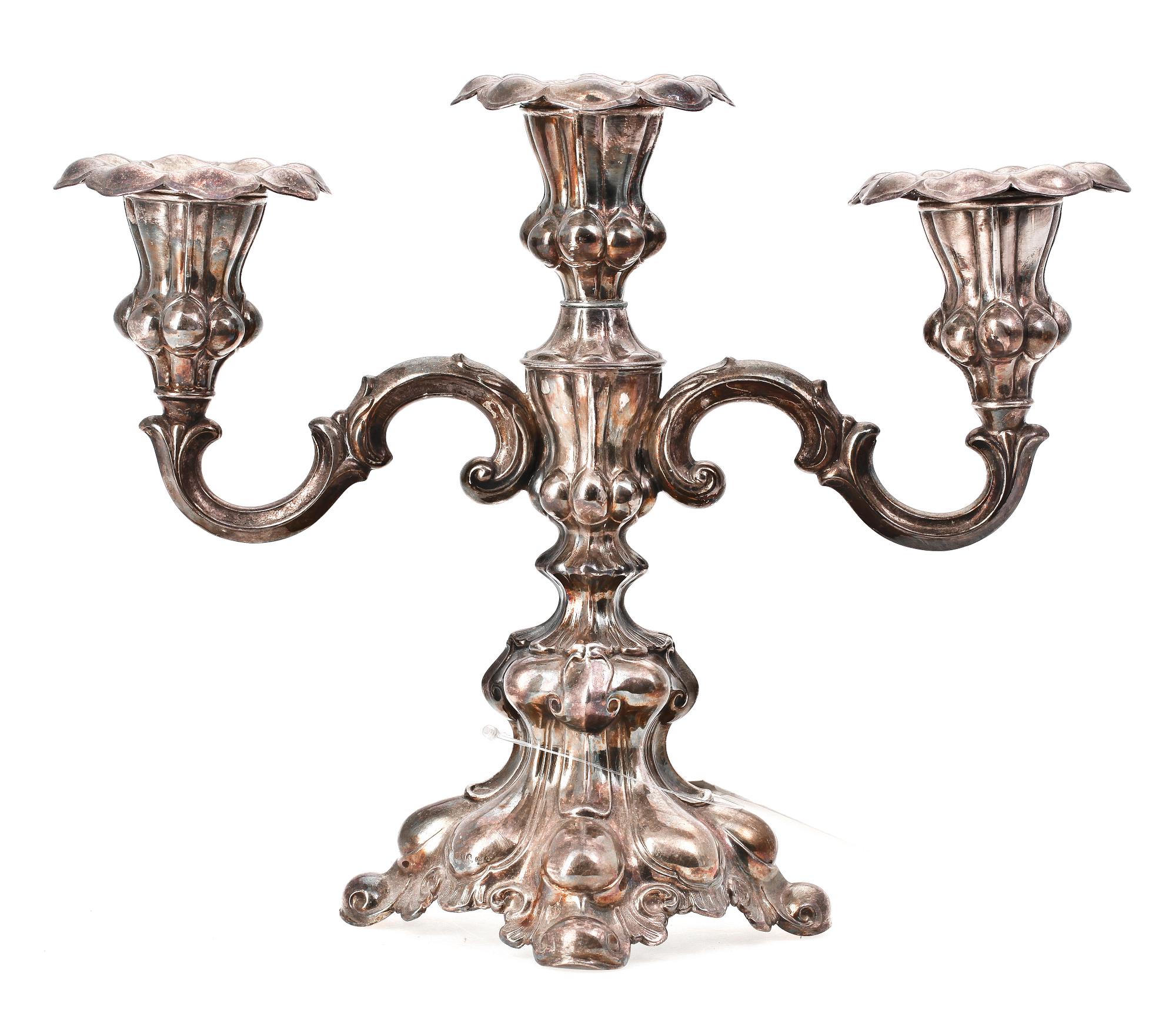 KANDELABER, silver, CG Hallberg, 1940.