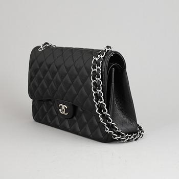 Chanel, a black caviar 'Jumbo Double Flap Bag', 2018.