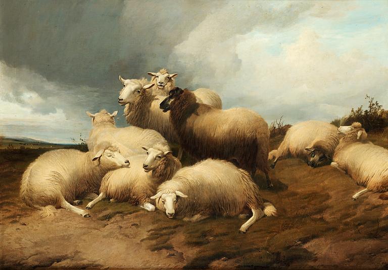 Thomas Sidney Cooper, "A passing shower - sheep in the meadows".