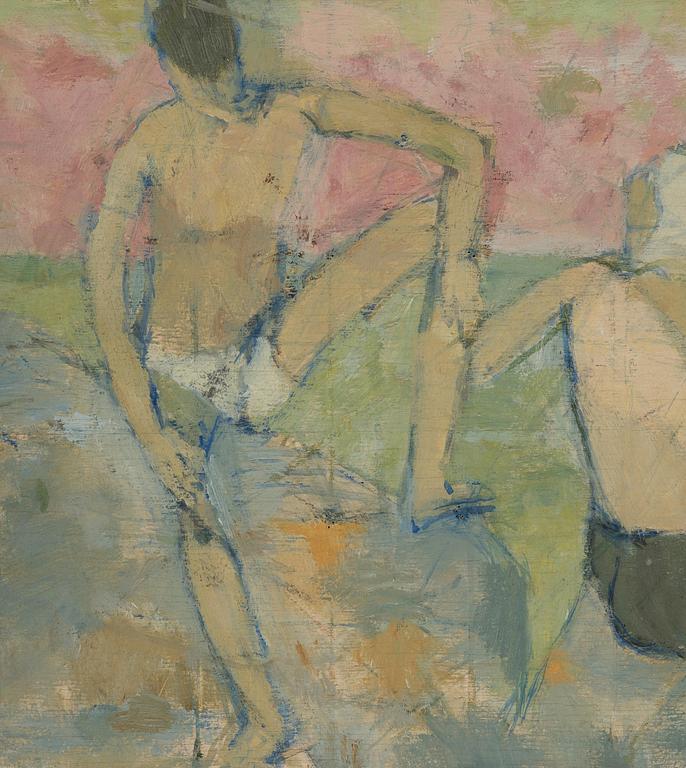 Ragnar Sandberg, Bathing on a cliff.