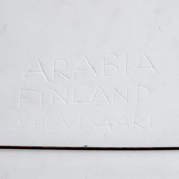 VÄGGRELIEF, stengods, signerad A. Hovisaari, Arabia Finland, 1900-talets senare hälft.