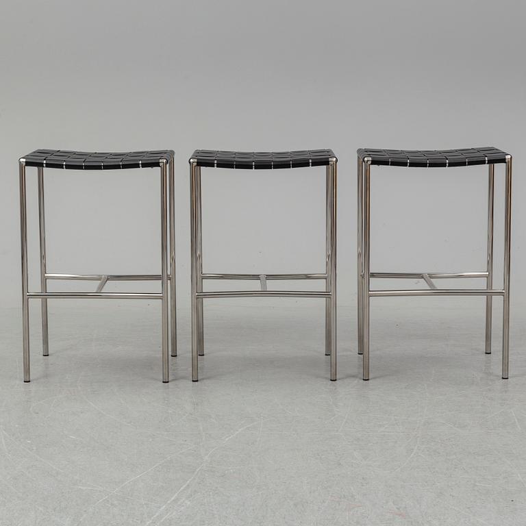 A set of three 'Klasen stool' bar stools, designed 2006 by Gordon Guillaumier for Minotti.