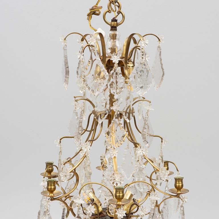 A Rococo style chandelier, first half of the 20th Century.