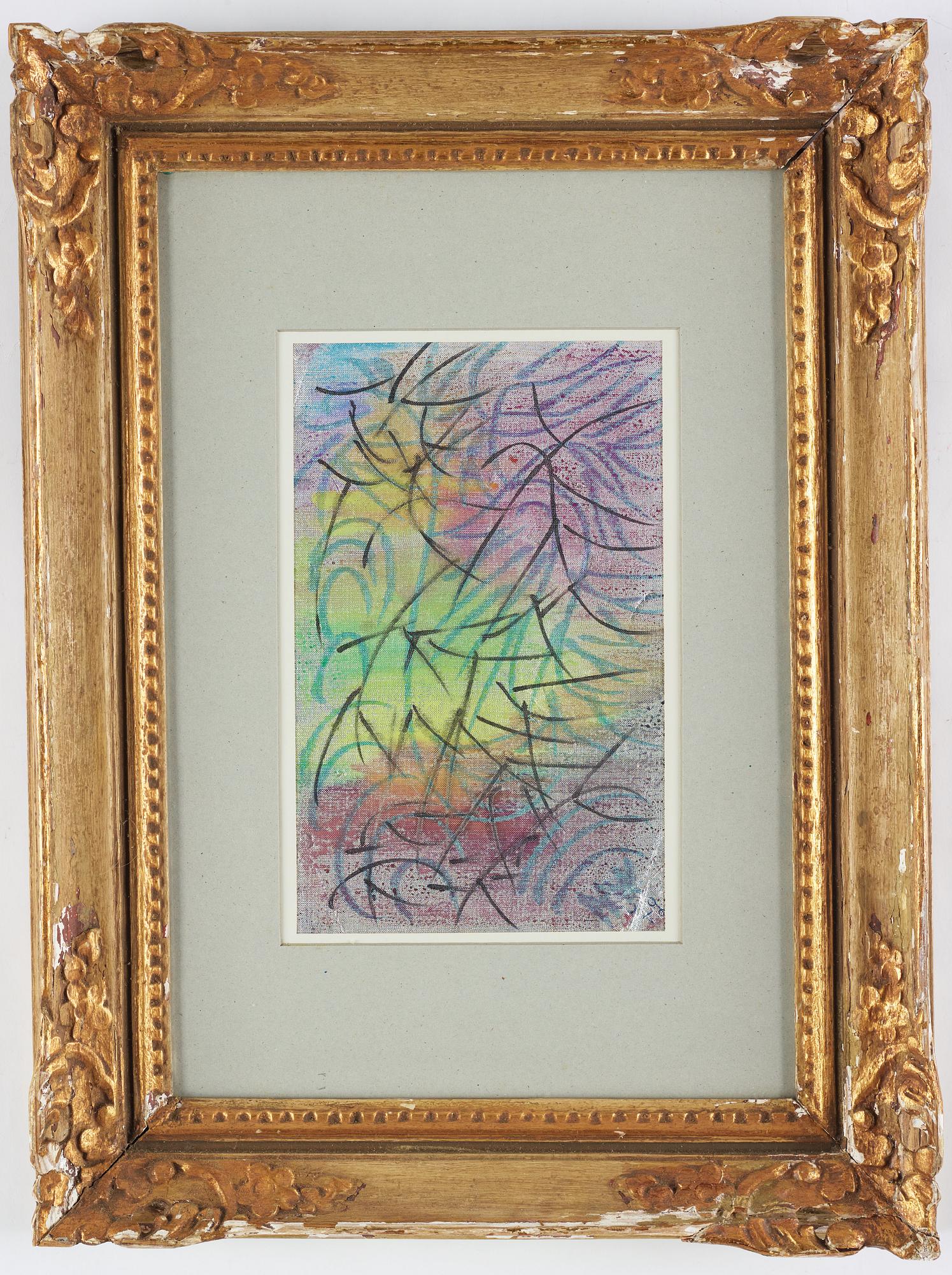 NELL WALDEN, mixed media on paper.