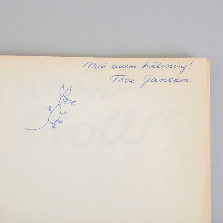 TOVE JANSSON, book, "Mumintrollet 1", 1957, signed.