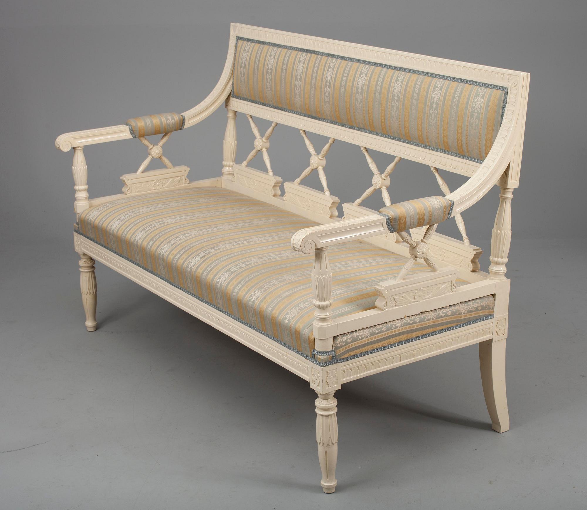 MÖBLEMANG, 4 delar, sengustaviansk stil, 
1900-talets början.