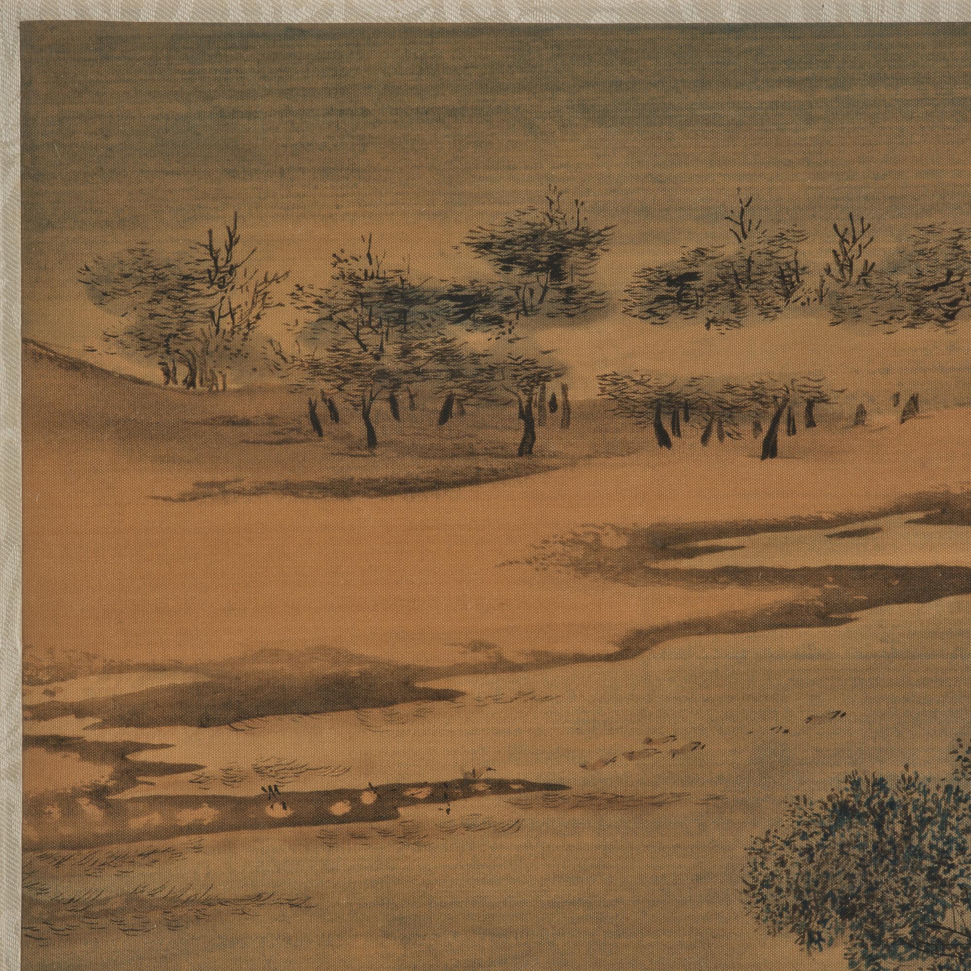 Oidentifierad konstnär, fyra landskap, sen Qingdynasti/ 1900-tal.