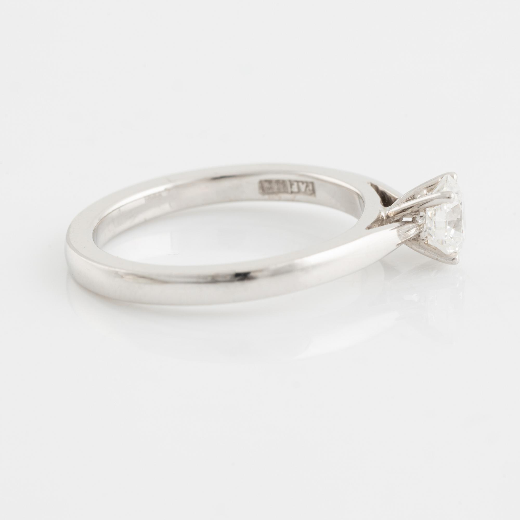 A Patrik af Forselles brilliant cut diamond solitaire ring, ca 0.60 ct.