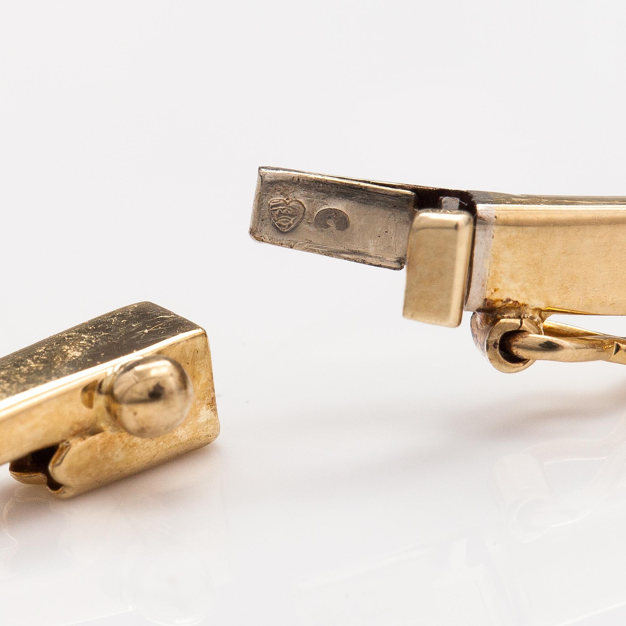 Halsband, 18K vit- och gultguld, diamant ca 0.10 ct.