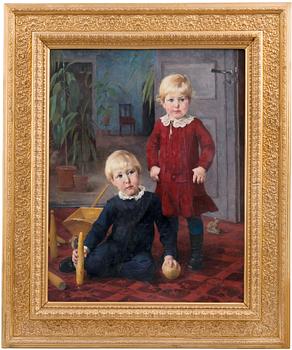 Helene Schjerfbeck, "KAHDEN LAPSEN MUOTOKUVA".
