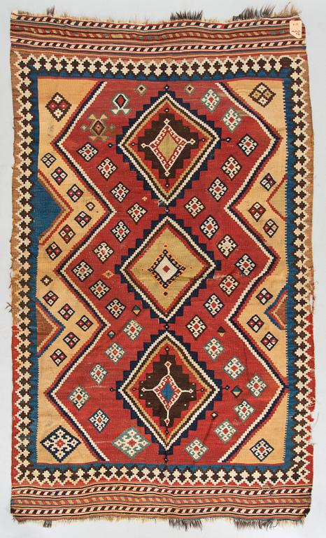 A Qashqai Kilim carpet, South Persia ca. 246 x 156 cm.