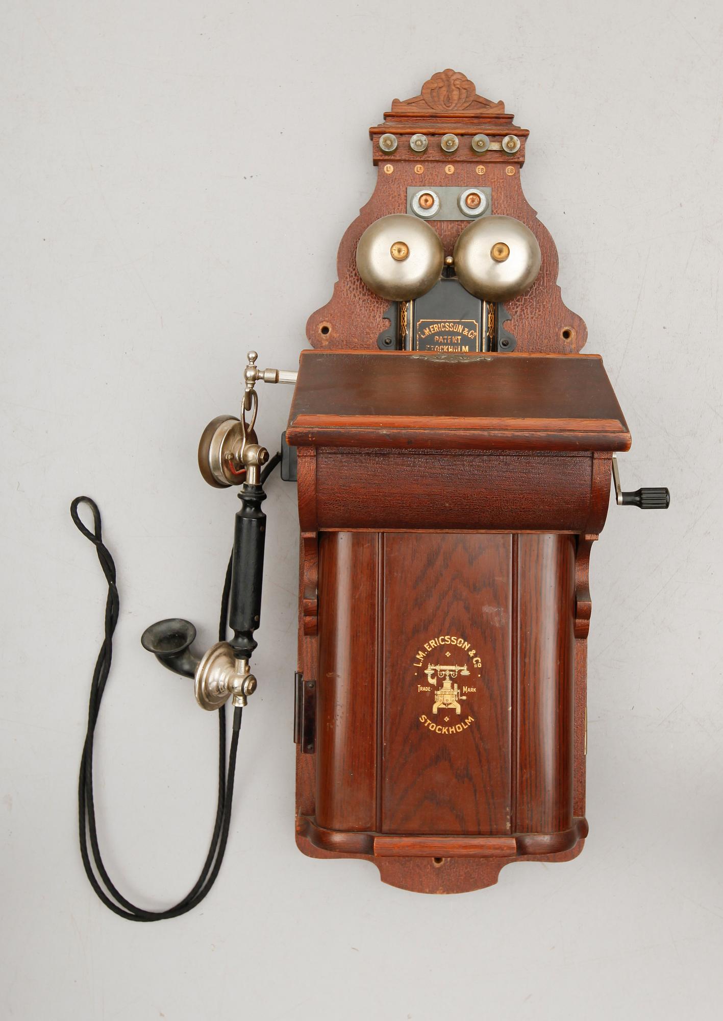 VÄGGTELEFON, L.M. Ericsson och Co. Stockholm.