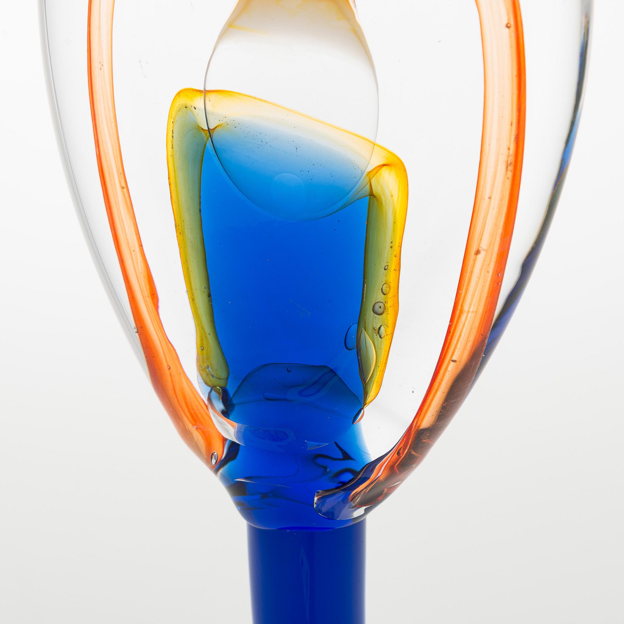 Oiva Toikka, skulptur, "Lollipop", signerad O. Toikka Iittala 2016 23/100.